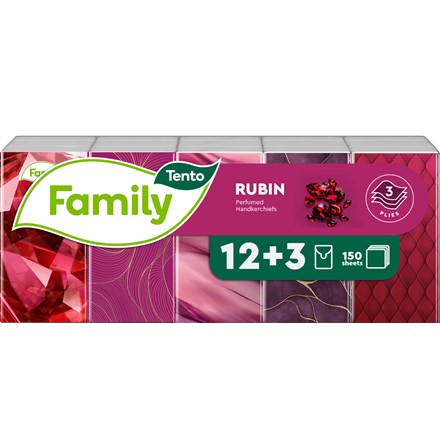 Tento Kapesníky Rubin 3vrstvé 15 x (15 x 10 ks)