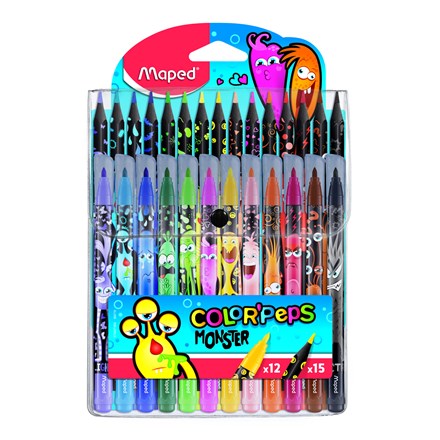 Maped Fixy a pastelky MONSTER 27 ks