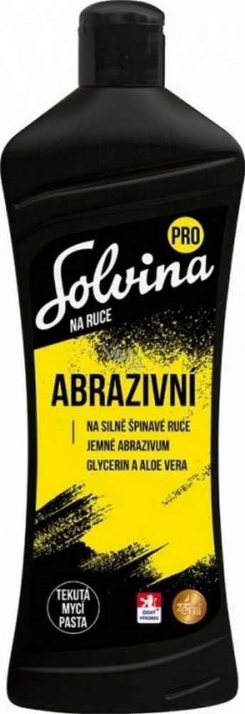 Solvina abrazivum na silně znečištěné ruce černá - 450g