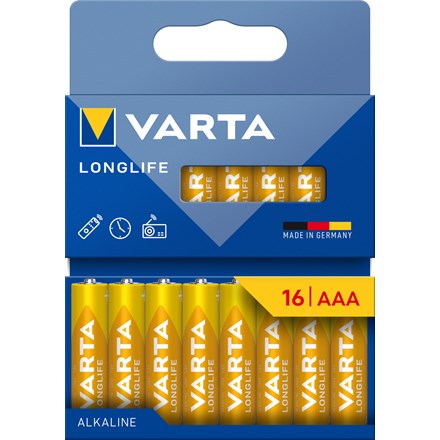 VARTA Baterie Longlife AAA Plastic Free 16 ks