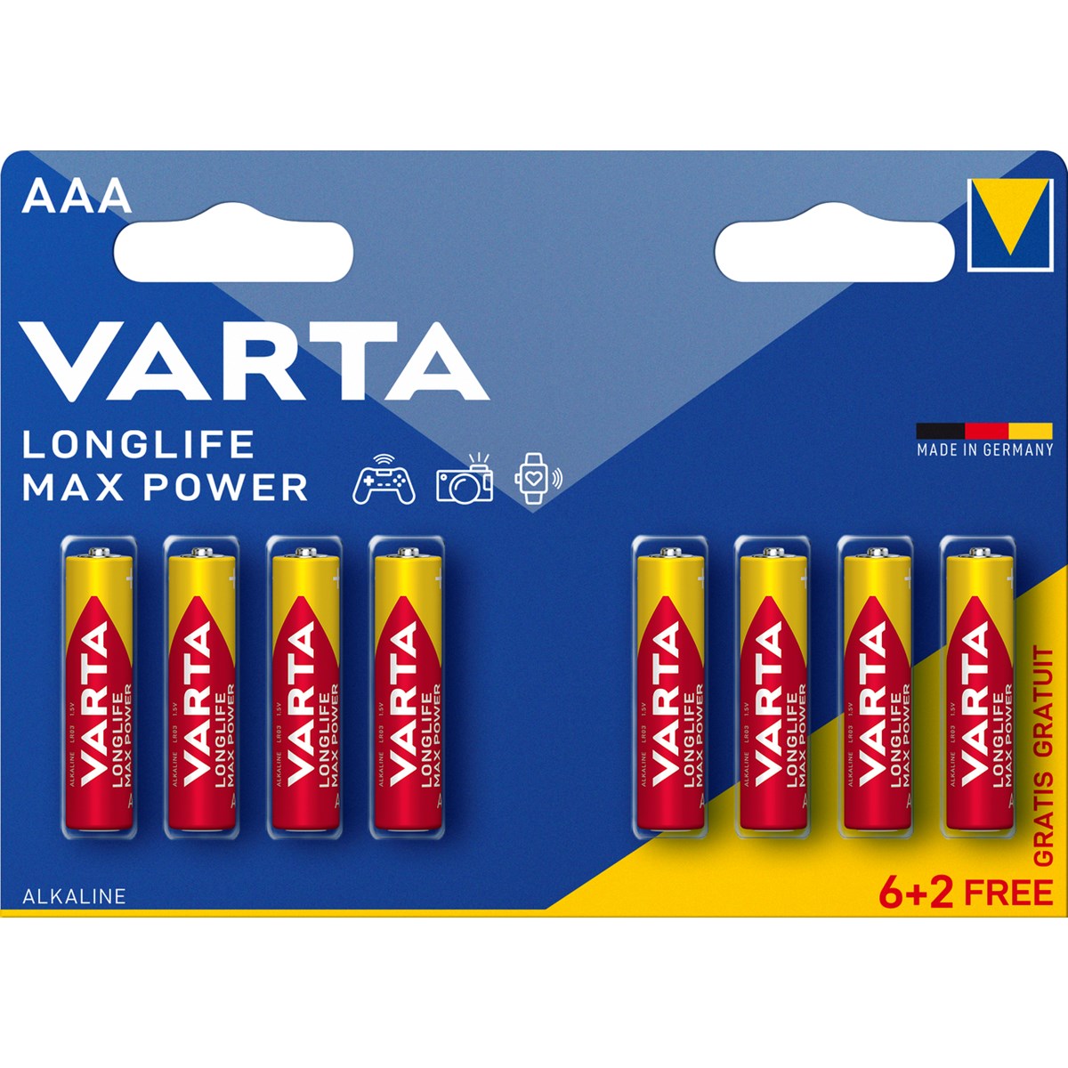 VARTA Baterie Longlife Max Power AAA 6  2 ks