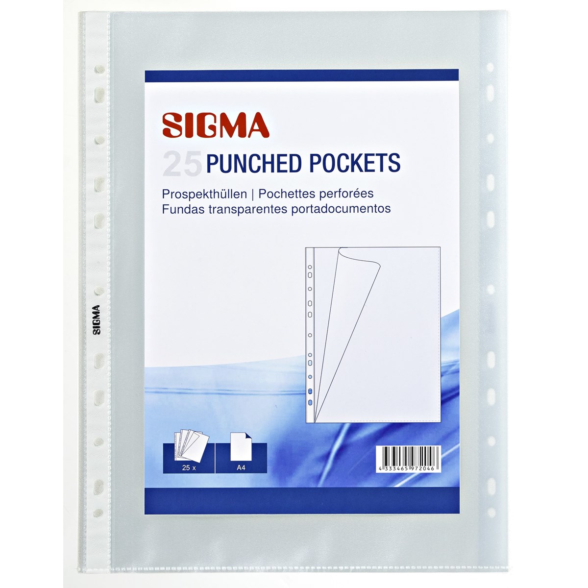 SIGMA Obal zakládací L A4 80µ 25 ks