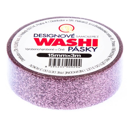 Páska lepicí Washi třpytky 3m 1 ks