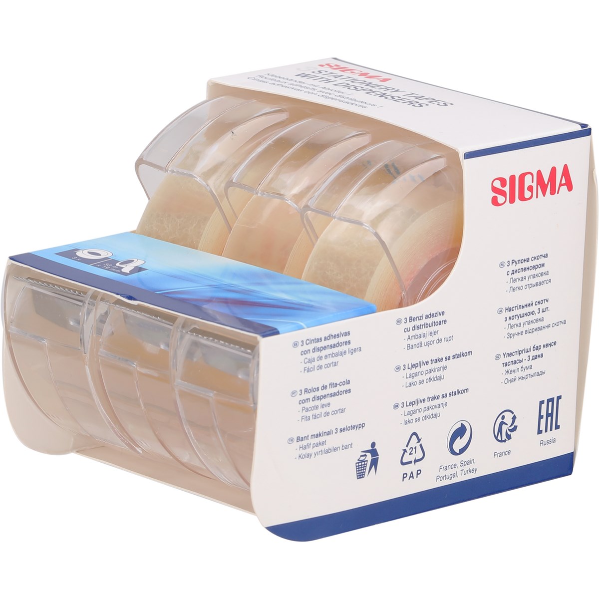 SIGMA Páska lepicí 19 mm x 33 m 3 ks