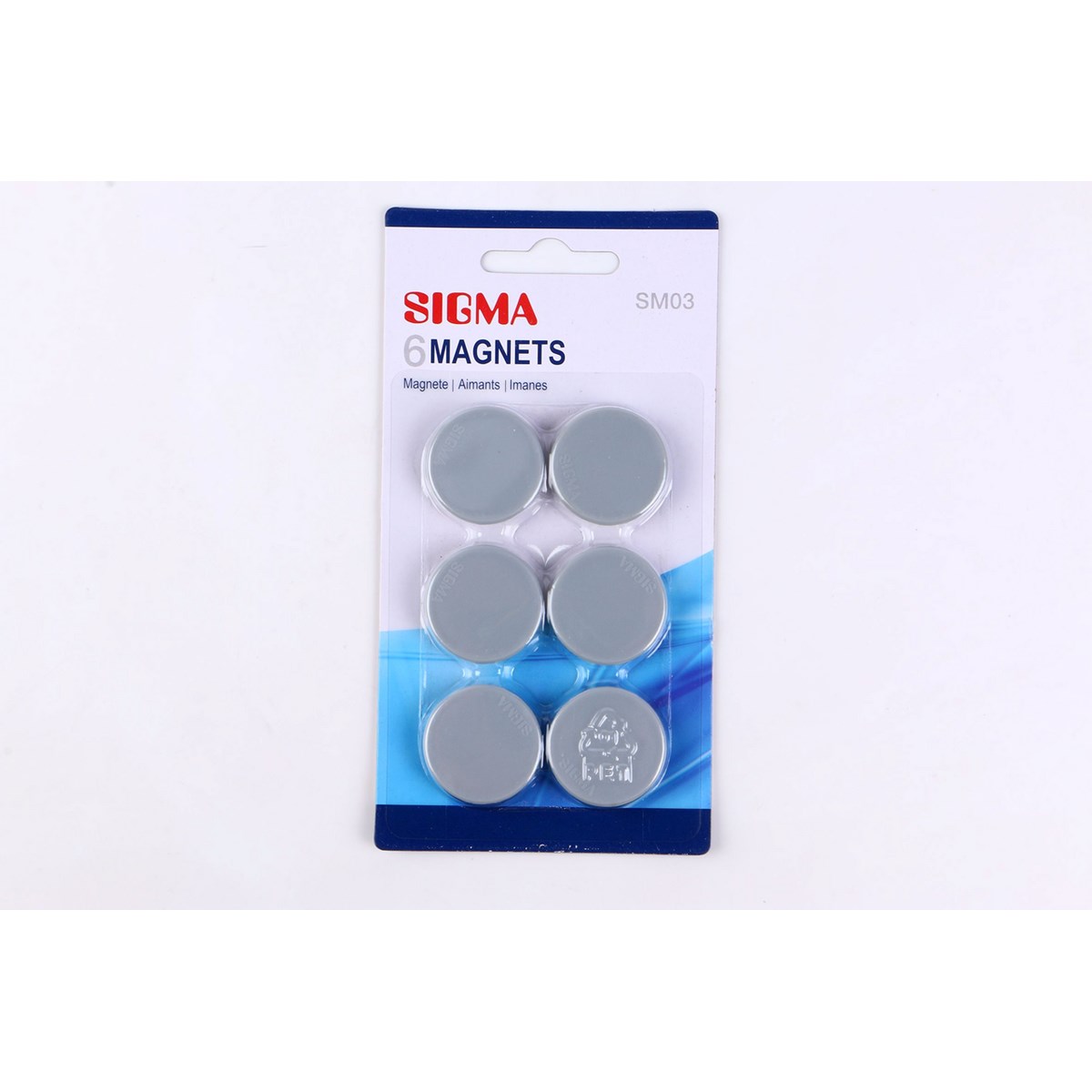 SIGMA Magnety 32 mm stříbrné 6 ks