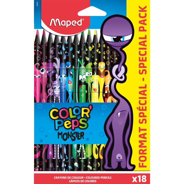 MAPED Pastelky Color'Peps Monster 18ks