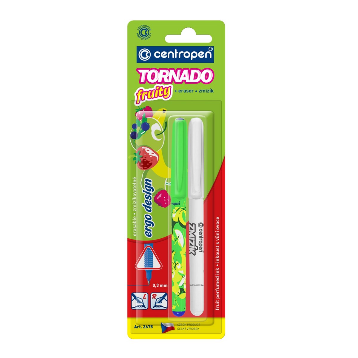 centropen Pero Roller Tornado fruity  zmizík sada 1 ks