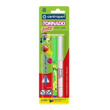 centropen Pero Roller Tornado fruity  zmizík sada 1 ks