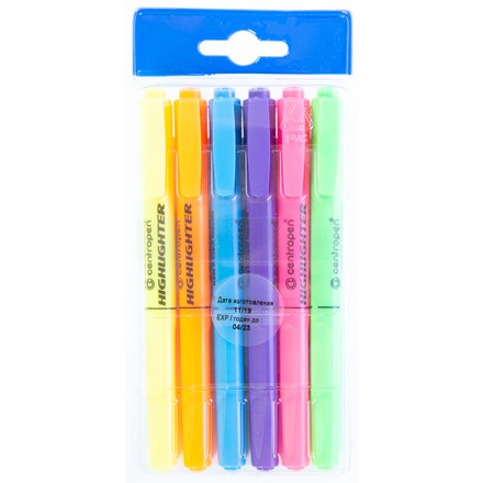 centropen Zvýrazňovač 8722 mix 6 ks