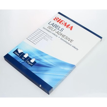 SIGMA Etikety 70 x 36 mm bílé 100 listů 1 ks