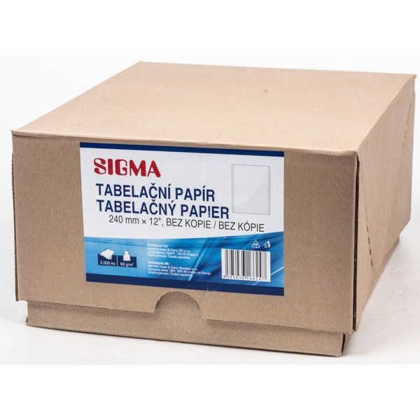 SIGMA Papír tabelační 240 mm0 2000 listů 1 ks