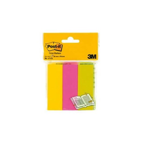 3M Post-it Bloček 25 x 76 mm neon 3 ks