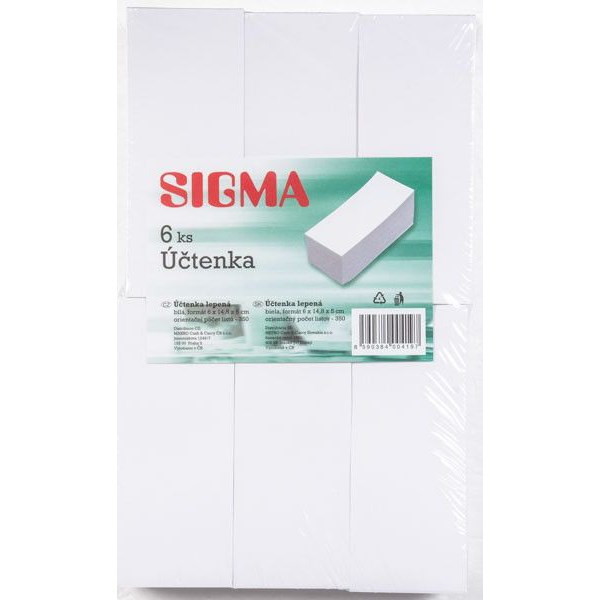 SIGMA Účtenka lepená 6 ks