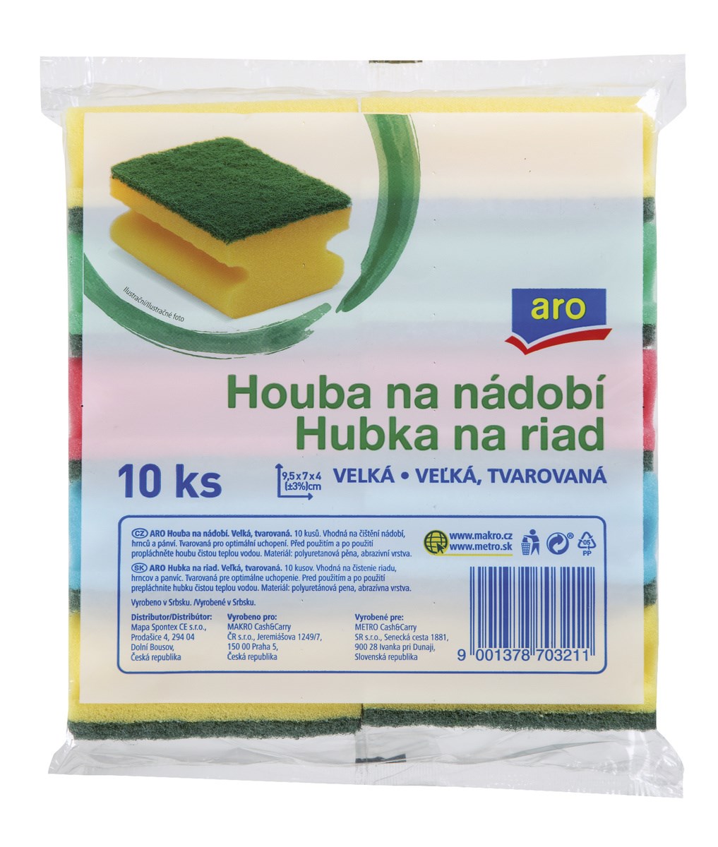 aro Houbičky na nádobí velké 10 ks