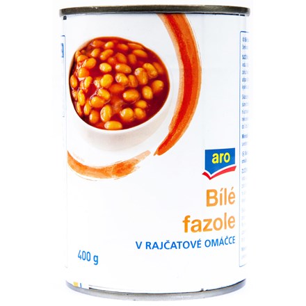 aro Fazole bílé v rajčatové omáčce 6 x 400 g