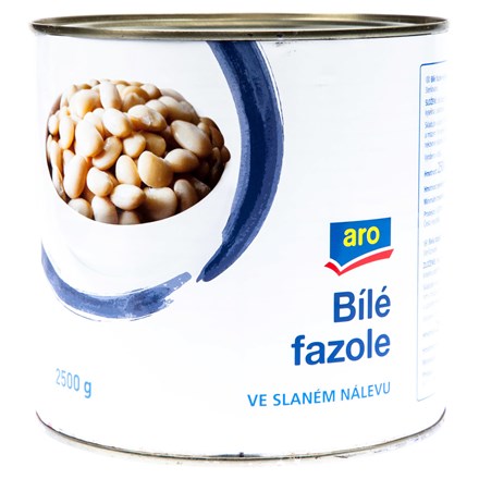 aro Fazole bílé ve slaném nálevu 2500 g