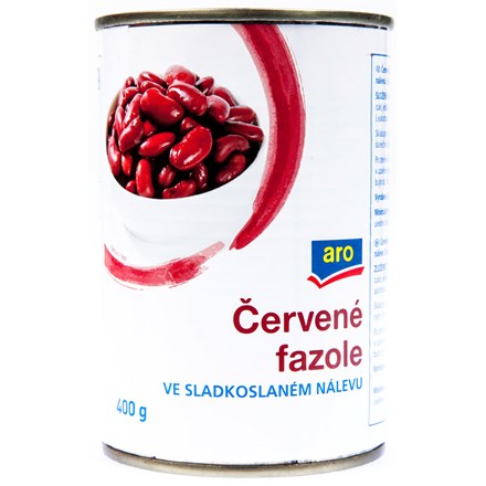 aro Fazole červené ve sladkoslaném nálevu 6 x 400 g