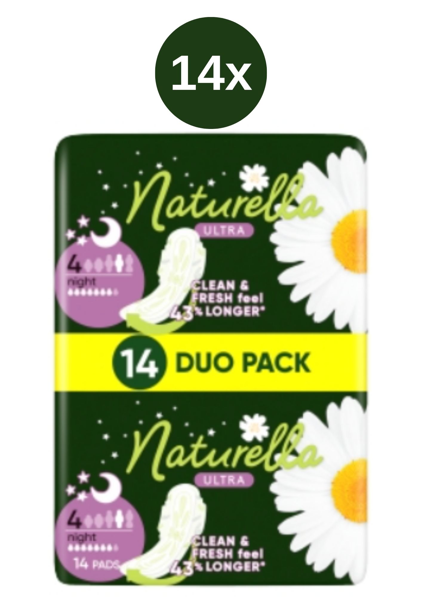 Naturella vložky 14x(14ks/fol) DuoNight ult