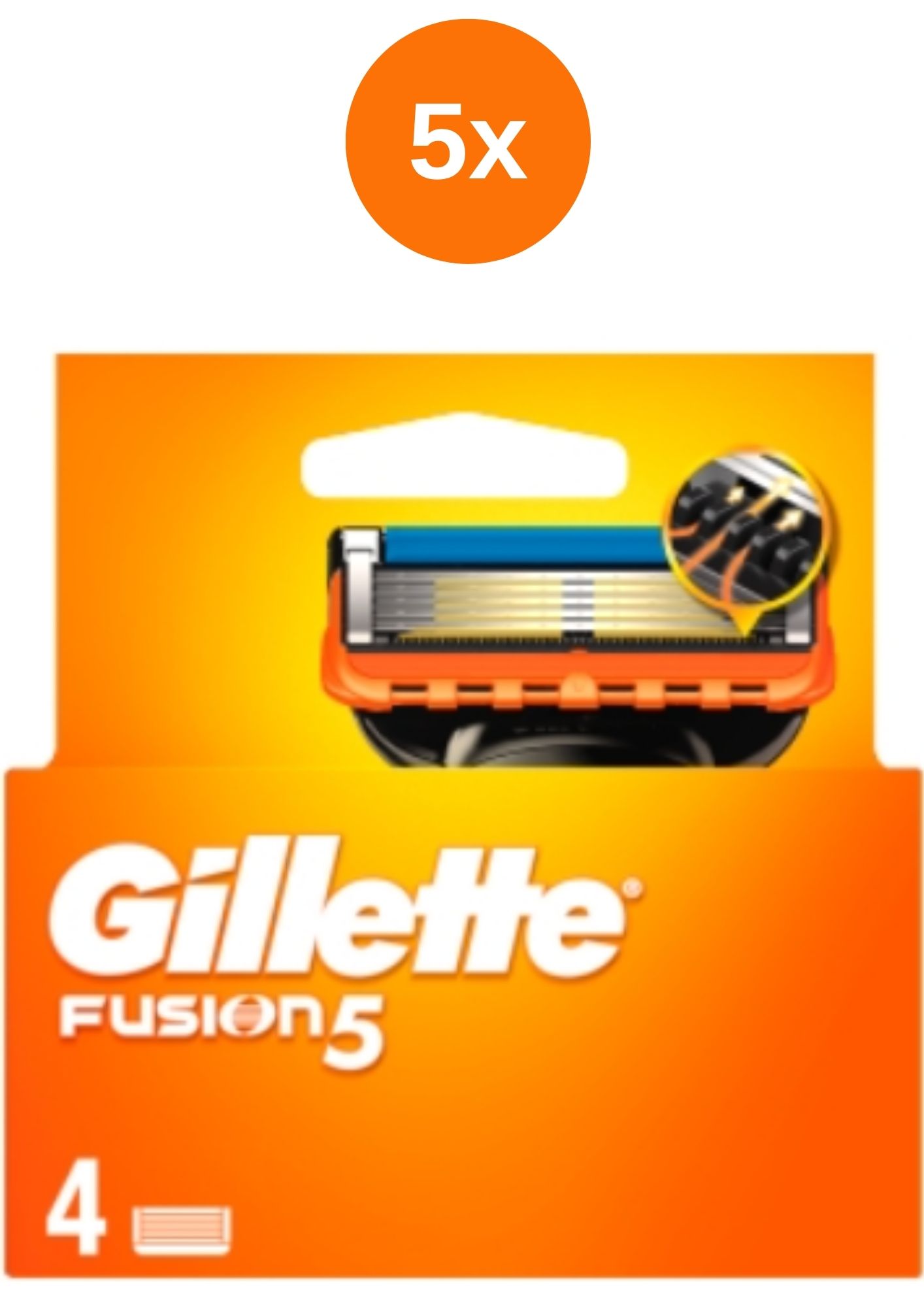 Gillette Fusion náhradní hlavice 5x4 ks