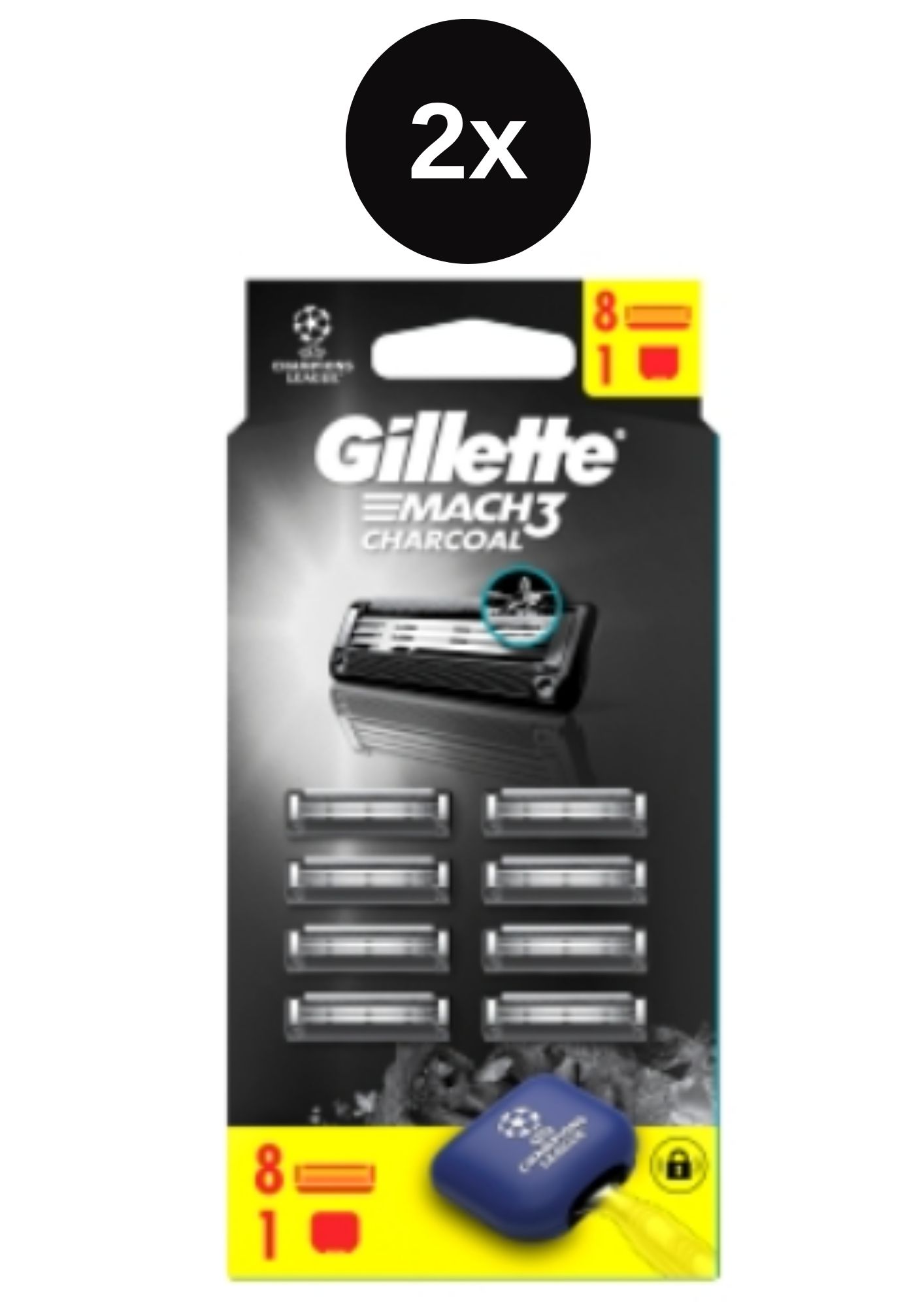 Gillette Mach3 Charcoal NH 2x(8ks/bli)