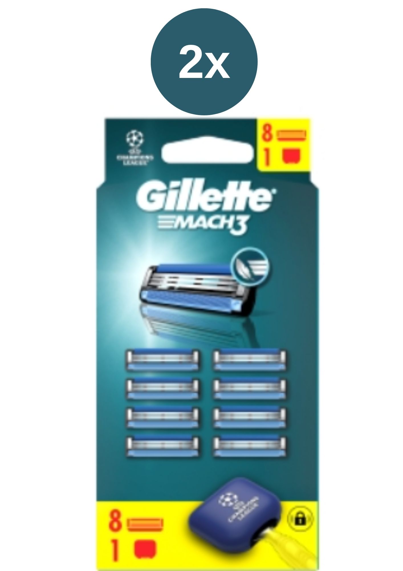Gillette Mach3 n hradn  hlavice 2x(8ks/bli)
