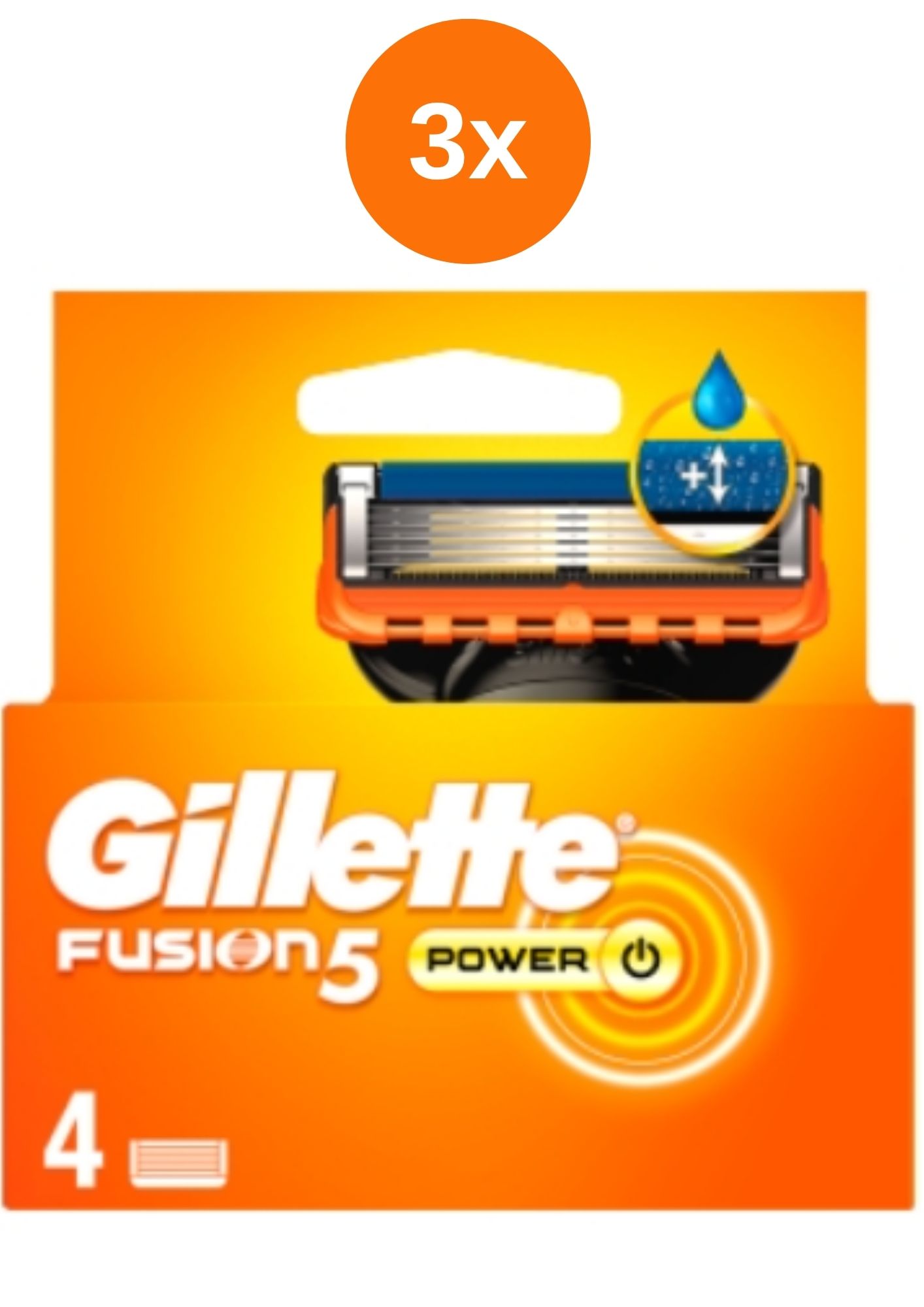 Gillete náhradní hlavice 3x(4ks/kra)FusPow