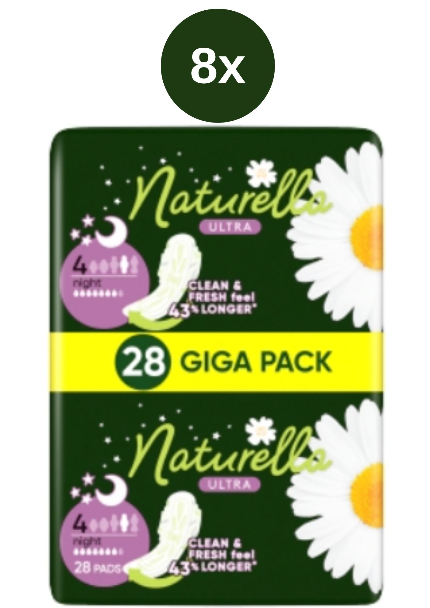 Naturella vložky 8x(28ks/fol) Ultra Night
