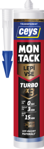 Ceys Montack Turbo montážní lepidlo transparentní 290 ml