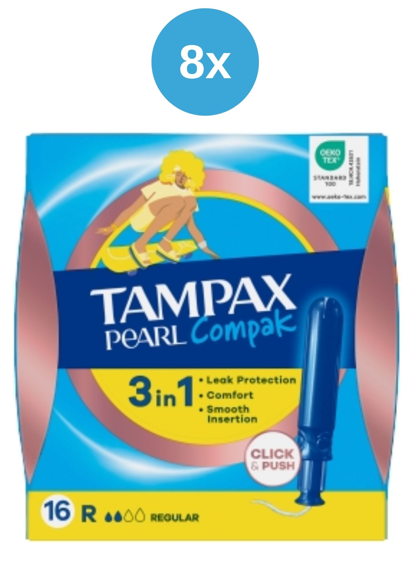 Tampax tampony 8x(16ks/kra) Pearl Regular