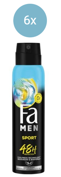 FA Deo Men 6x150ml Sport Ks