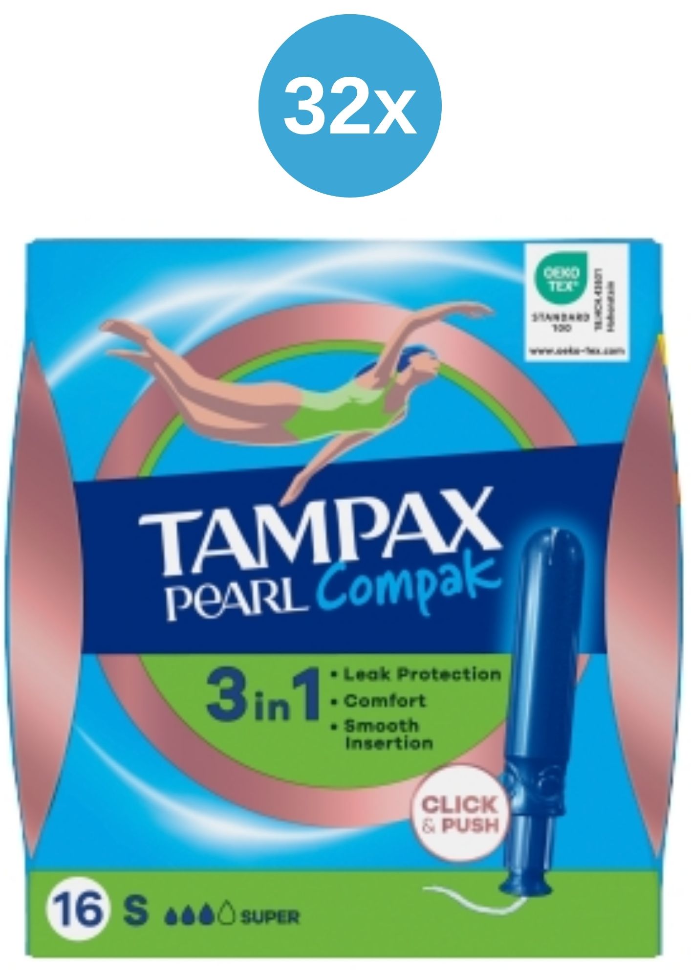 Tampax tampony 32x(16ks/kra) Pearl Super
