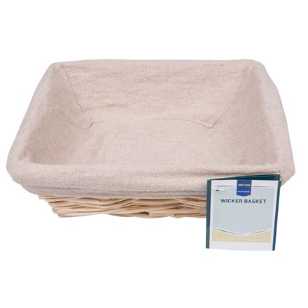 METRO PROFESSIONAL Košík 25 x 25 cm přírodní s béžovou výplní 1 ks