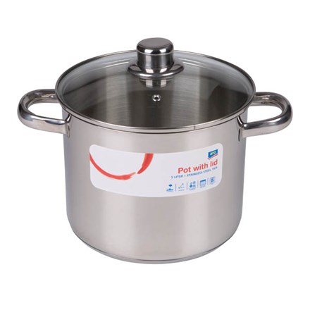aro Hrnec vysoký s poklicí 20 cm/ 5 l nerez 1 ks