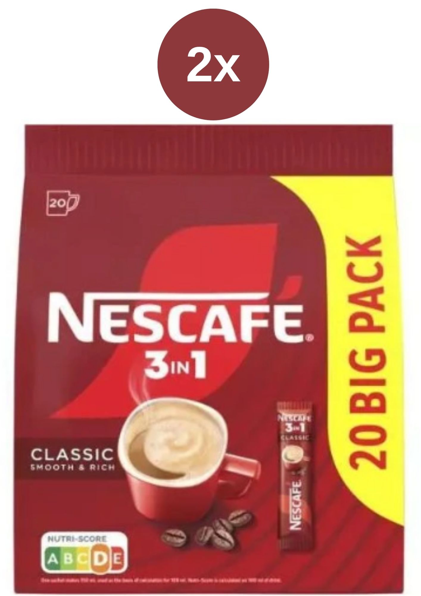 Nescafe 3in1 mixy classic bag20 2x330g