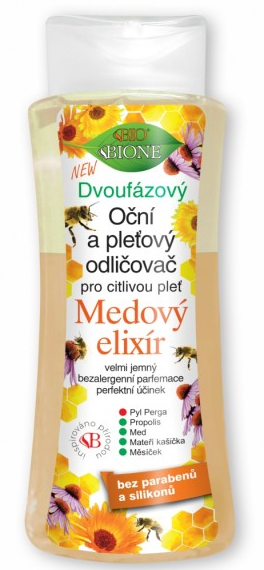 BIONE Dvoufázový oční a pleťový odličovač MEDOVÝ ELIXÍR 255 ml