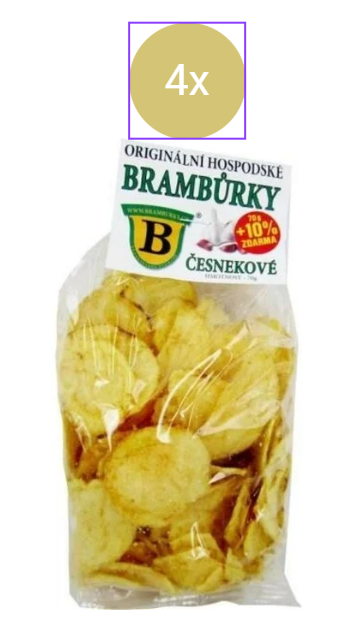 B Brambůrky česnekové 4x70g  10%