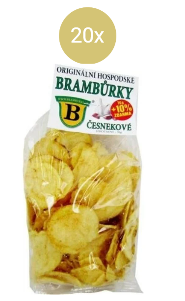 B Brambůrky česnekové 20x70g  10%