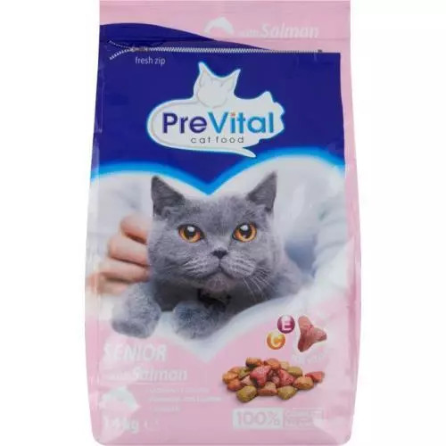 PreVital Granule senior s lososem pro kočky