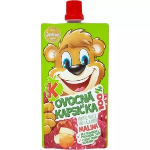 Kubík 100% ovocná kapsička malina 100g