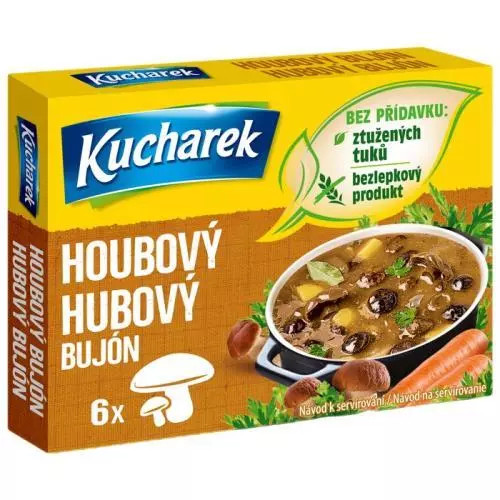 Kucharek bujon houbový 6 kostek  2 80g