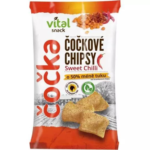 Vital Chips čočkové sweet chilli 65g