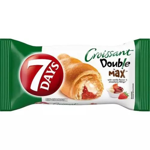 7Days croissant doublemax vanilla-strawberry fillings 80g