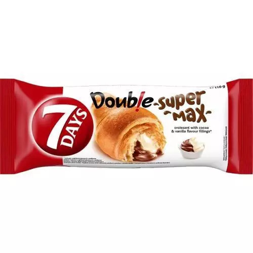 7Days croissant supermax cocoa-vanilla fillings 110g