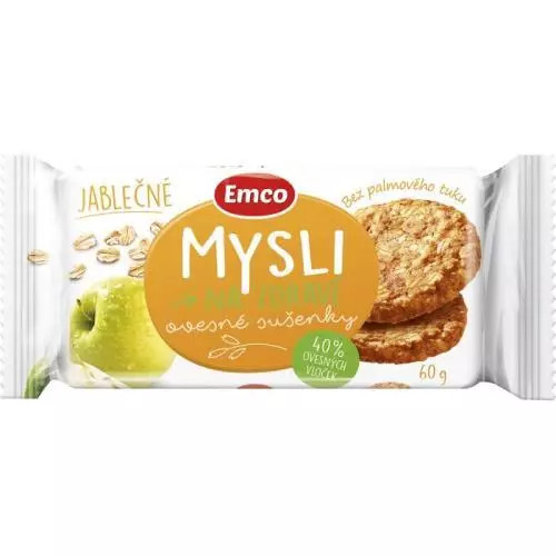 Emco Mysli ovesné sušenky jablečné 60g