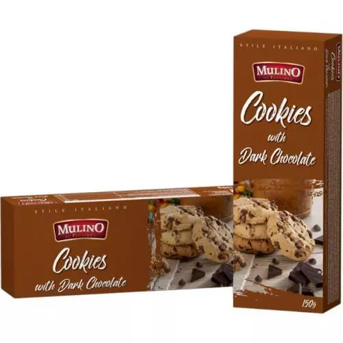 Mulino cookies dark chocolate 150g