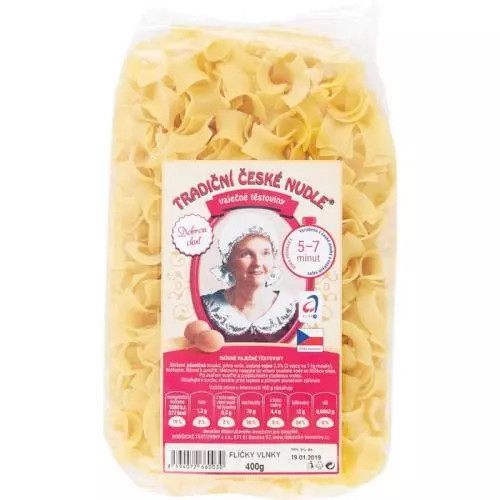Dobšické těstoviny flíčky vlnky vaječné 400g