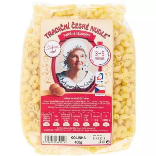 Dobšické těstoviny kolínka vaječné 400g