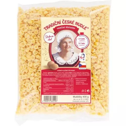 Dobšické těstoviny mušličky vaječné 400g
