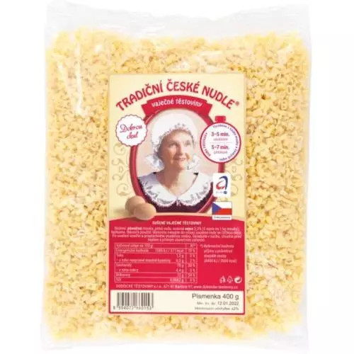 Dobšické těstoviny písmenka vaječné 400g