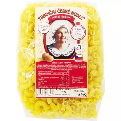 Dobšické těstoviny velká kolínka vaječné 400g